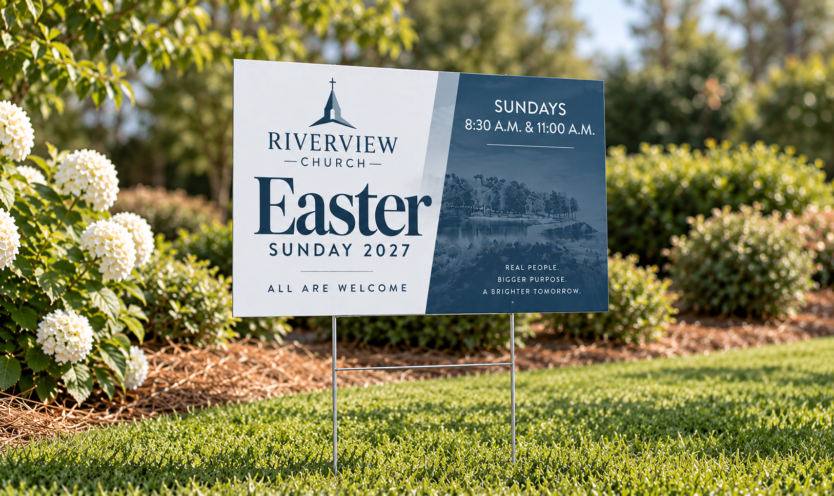 Custom church yard signs printed by U.S. Press