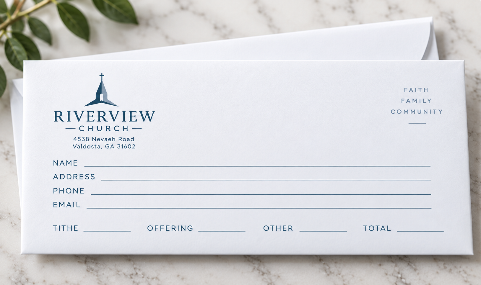 Custom church offering envelopes printed by U.S. Press