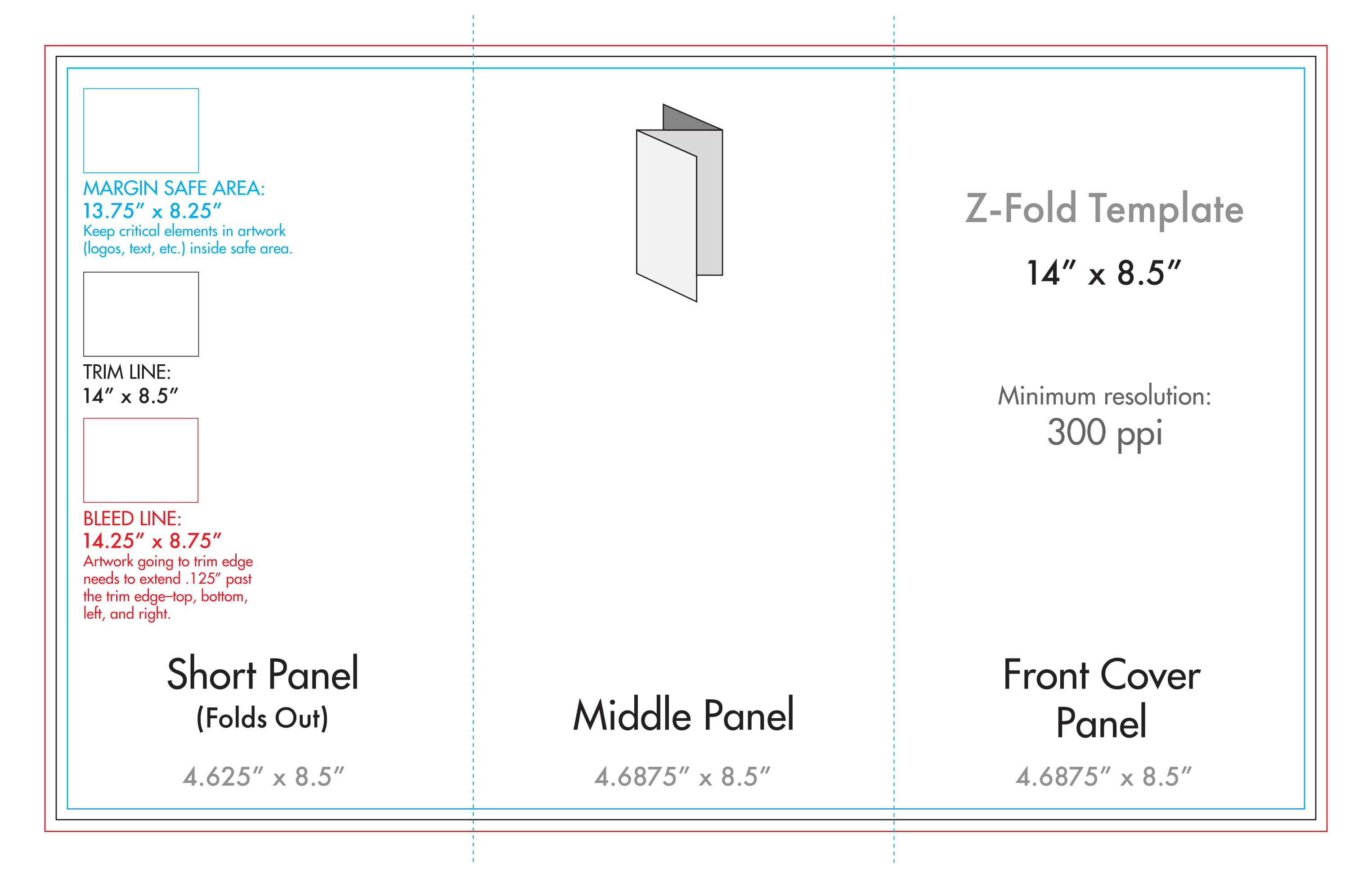 21.21" x 21" Z Fold Brochure Template - U.S. Press With Regard To Z Fold Brochure Template Indesign
