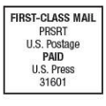 First Class Mail Indicia Sample