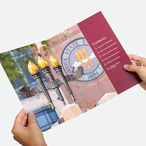 Custom saddle stitch booklets