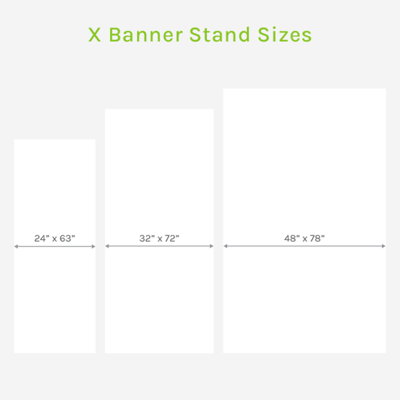 Giant X BANNER Trade  Display Free Printing 48" x 78" 