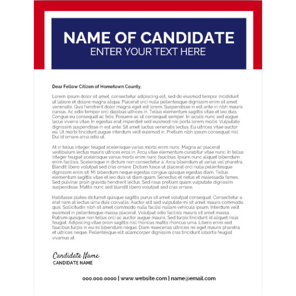 Political Letter Mailer 20