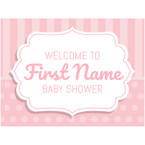 Girl Baby Shower - 24" x 18"