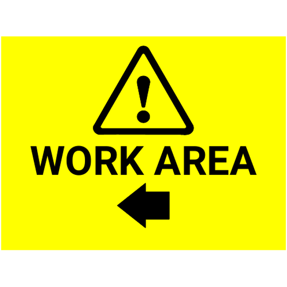 Work Area Left Arrow - 24" x 18"