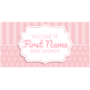Girl Baby Shower - 24" x 12"