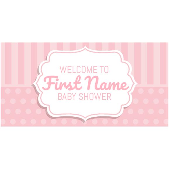 Girl Baby Shower - 24" x 12"
