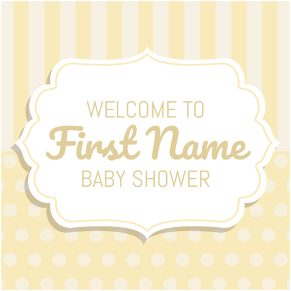 Gender Neutral Baby Shower - 24" x 24"