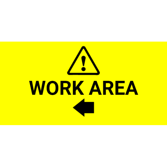 Work Area Left Arrow -24" x 12"