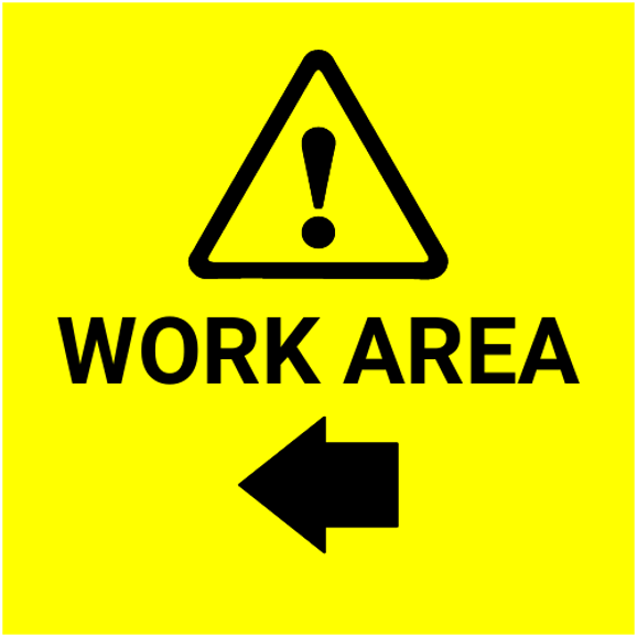 Work Area Left Arrow - 24" x 24"